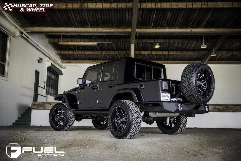 vehicle gallery/jeep wrangler fuel lethal d567 0X0  Black & Milled wheels and rims